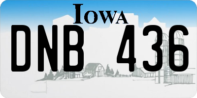 IA license plate DNB436