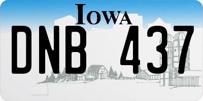 IA license plate DNB437