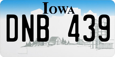 IA license plate DNB439