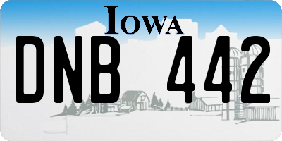 IA license plate DNB442