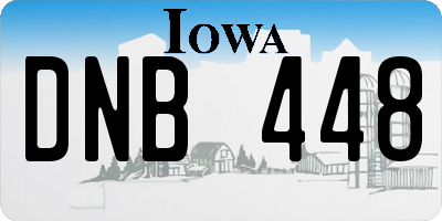 IA license plate DNB448
