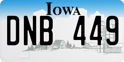 IA license plate DNB449