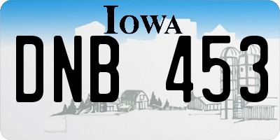 IA license plate DNB453