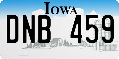 IA license plate DNB459