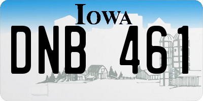 IA license plate DNB461