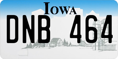 IA license plate DNB464