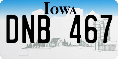 IA license plate DNB467
