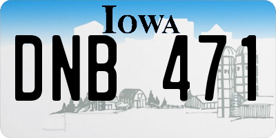 IA license plate DNB471