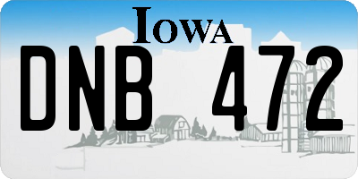 IA license plate DNB472