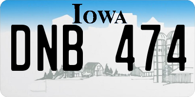 IA license plate DNB474