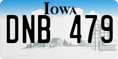 IA license plate DNB479