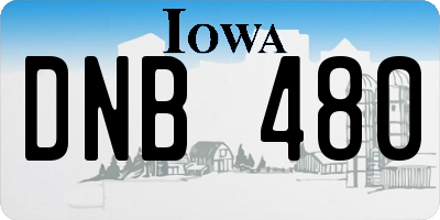 IA license plate DNB480