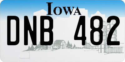 IA license plate DNB482