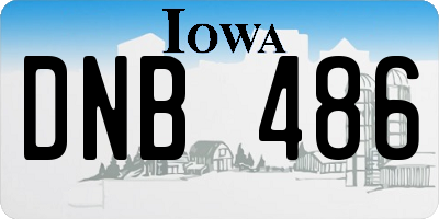 IA license plate DNB486