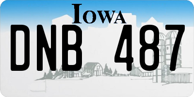 IA license plate DNB487
