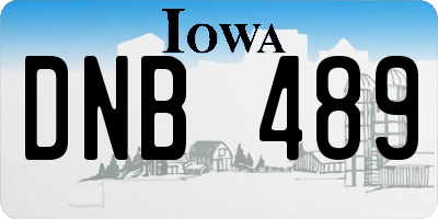 IA license plate DNB489