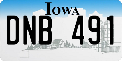 IA license plate DNB491
