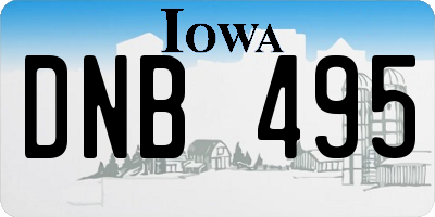 IA license plate DNB495