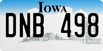 IA license plate DNB498