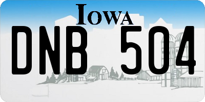 IA license plate DNB504