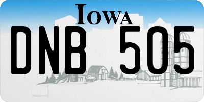 IA license plate DNB505