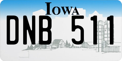 IA license plate DNB511