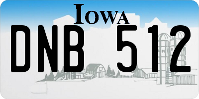 IA license plate DNB512