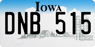 IA license plate DNB515