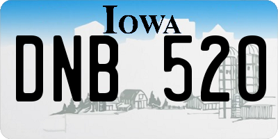 IA license plate DNB520