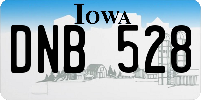 IA license plate DNB528