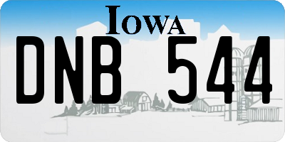 IA license plate DNB544