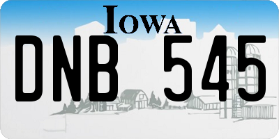 IA license plate DNB545