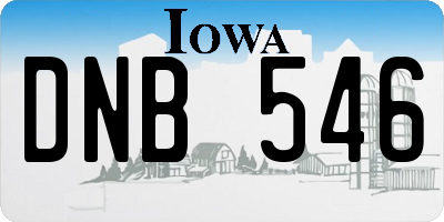 IA license plate DNB546