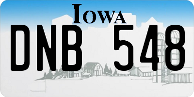IA license plate DNB548