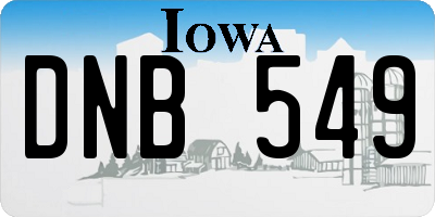 IA license plate DNB549