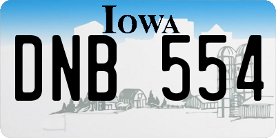 IA license plate DNB554