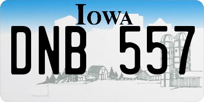 IA license plate DNB557