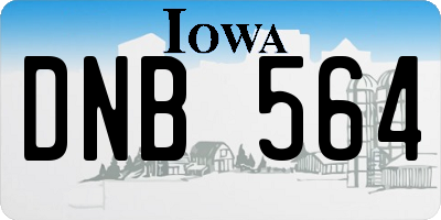 IA license plate DNB564