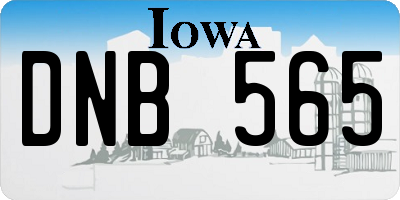 IA license plate DNB565