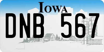 IA license plate DNB567