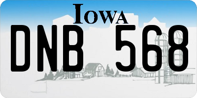 IA license plate DNB568