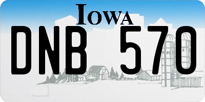 IA license plate DNB570
