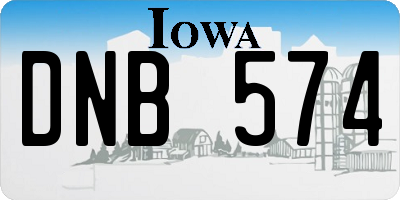 IA license plate DNB574