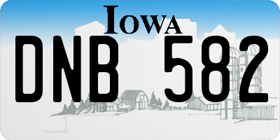 IA license plate DNB582