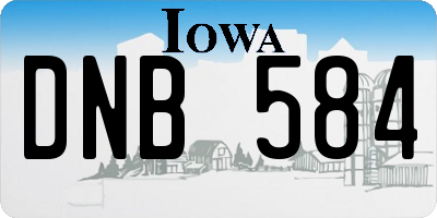IA license plate DNB584
