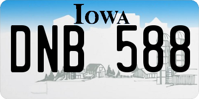 IA license plate DNB588