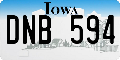 IA license plate DNB594