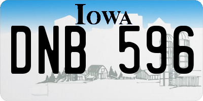 IA license plate DNB596