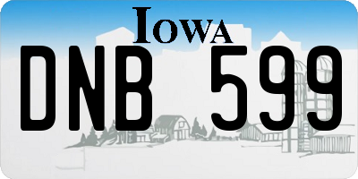 IA license plate DNB599