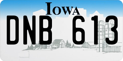 IA license plate DNB613
